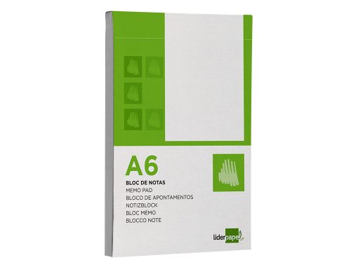 Bloco de apontamentos liderpapel din a6 80 f liso , Liderpapel , 3322 , 8423473033221